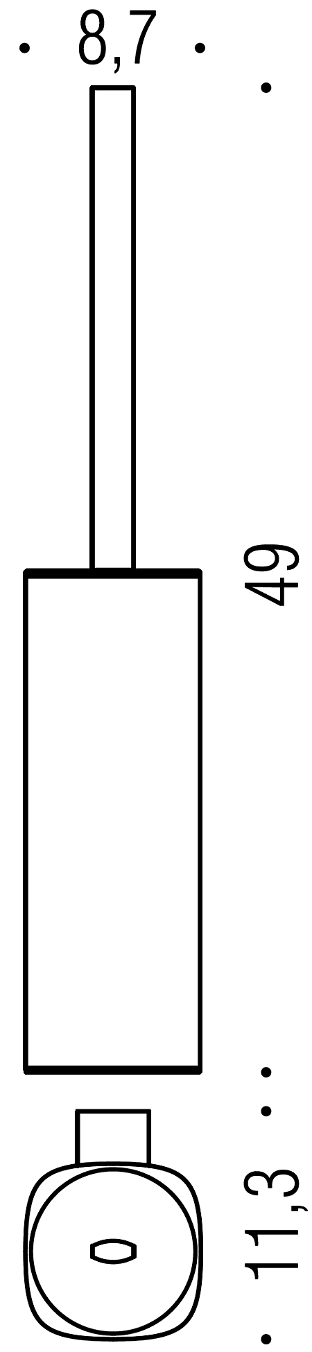 Colombo Trenta B3007 Ёршик настенный (хром)