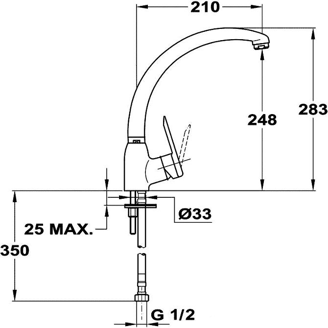 Mofem Mode 303 152-0046-30  Смеситель кухонный высокий