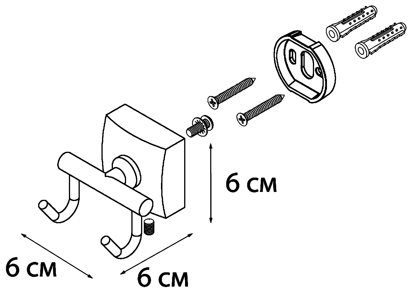 Fixsen Kvadro FX-61305B Крючок двойной