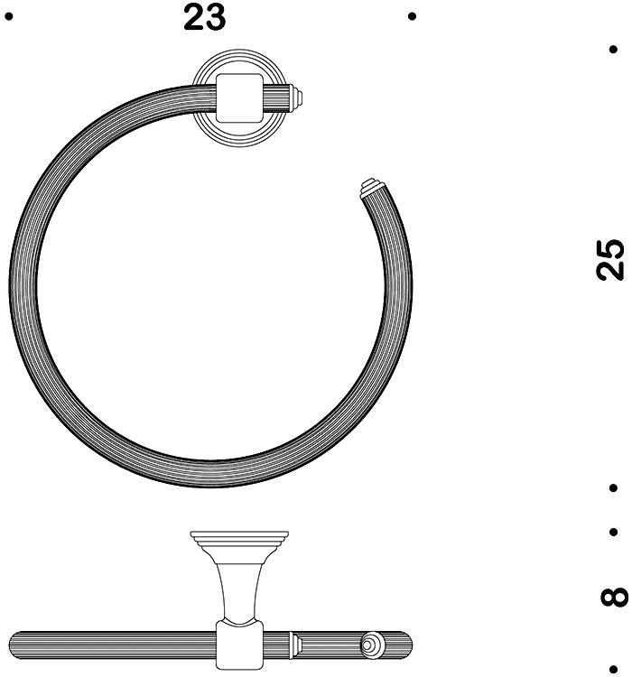 Colombo Hermitage B3331 HPS Полотенцедержатель-кольцо (золото)