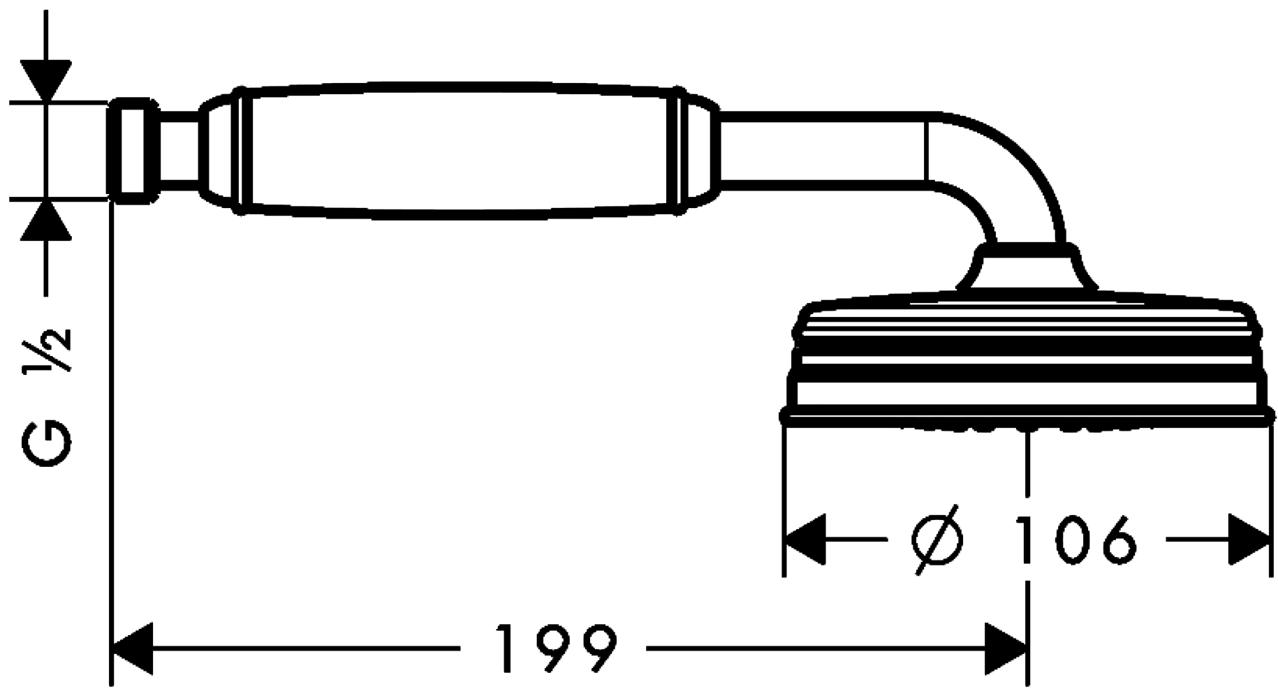 AXOR Montreux 16320 000 Ручной душ (1 режим)