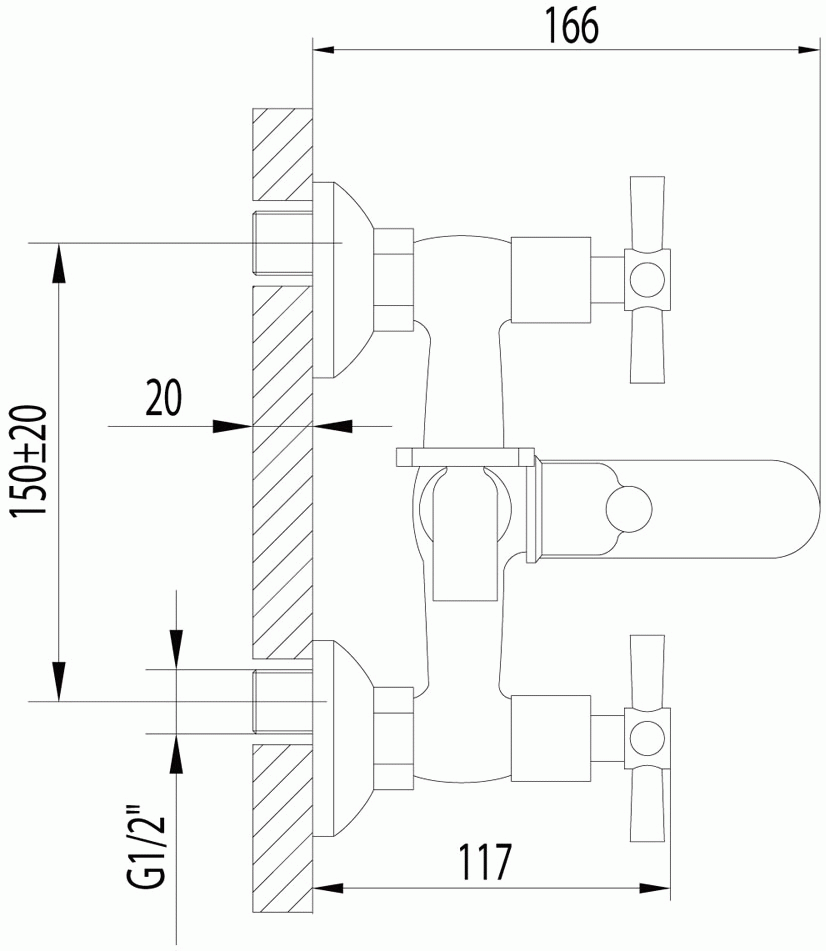 Lemark Neo LM2202C Смеситель для ванны