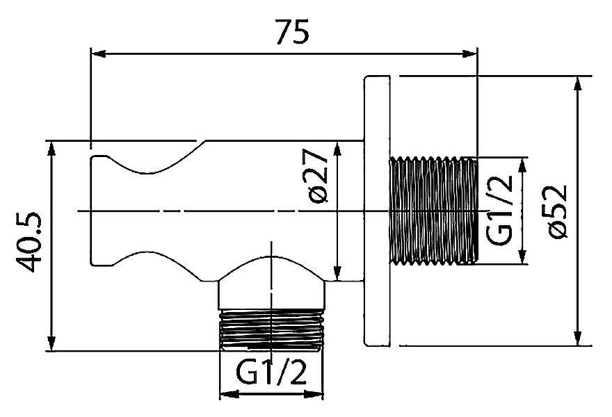 IDDIS 001SB01i62 Отвод 1/2" для душа