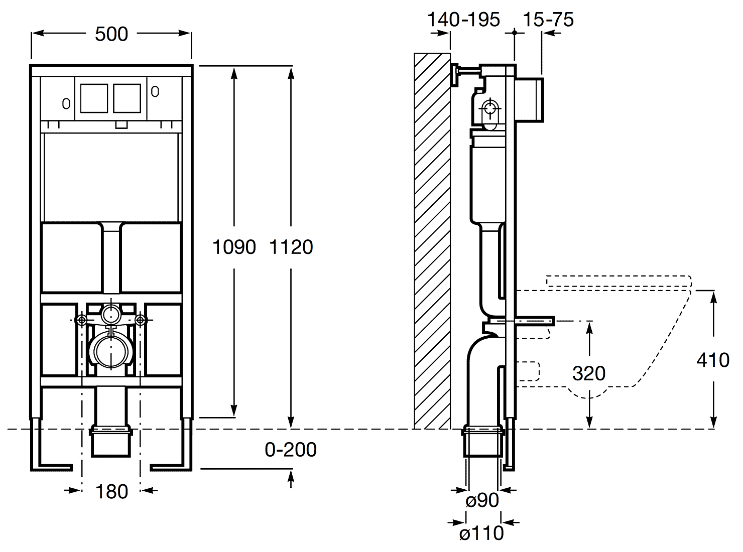 Roca In-Wall 890090020 Система инсталляции для унитаза