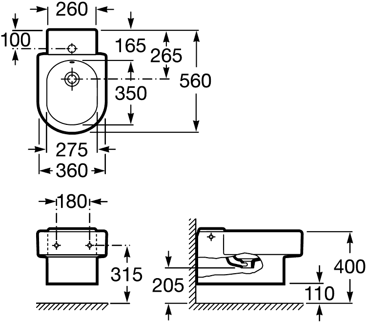 Happening 357565000/806560004  Биде подвесное с крышкой, Roca