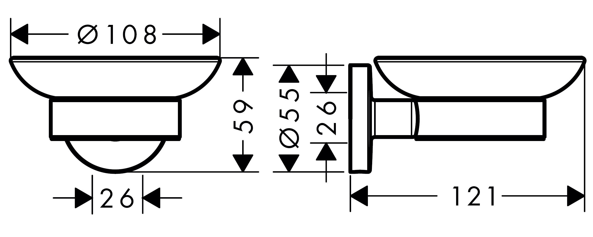 Hansgrohe Logis Universal 41715 000 Мыльница настенная