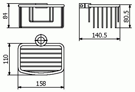 Langberger 76160 Мыльница для душевых штанг Ø18/Ø20/Ø22