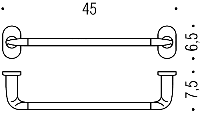 Colombo Bart B2210  Полотенцедержатель 45 см