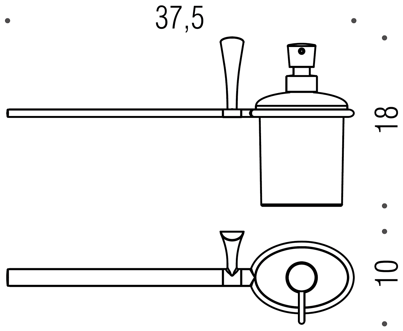 Colombo Land B2874SX Полотенцедержатель с диспенсером