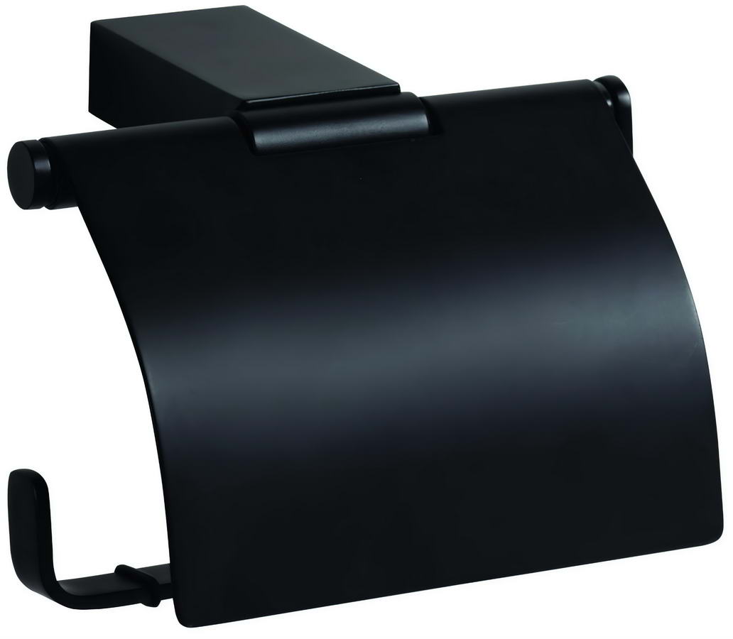 Bemeta Nero 135012010 Держатель туалетной бумаги с крышкой (чёрный)