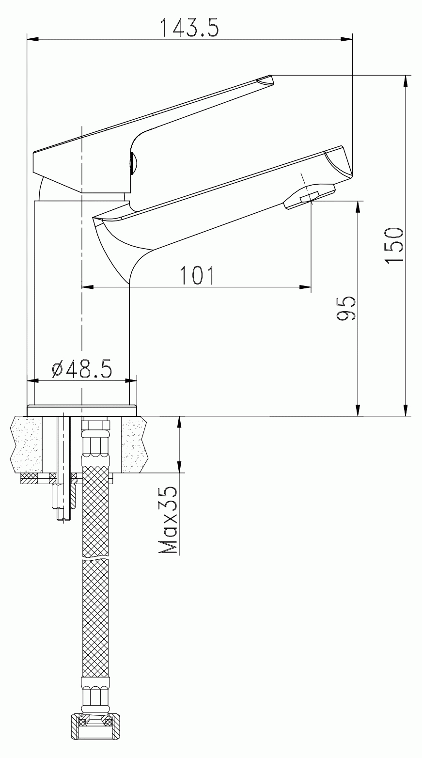 Cersanit Flavis 63034 Смеситель для раковины