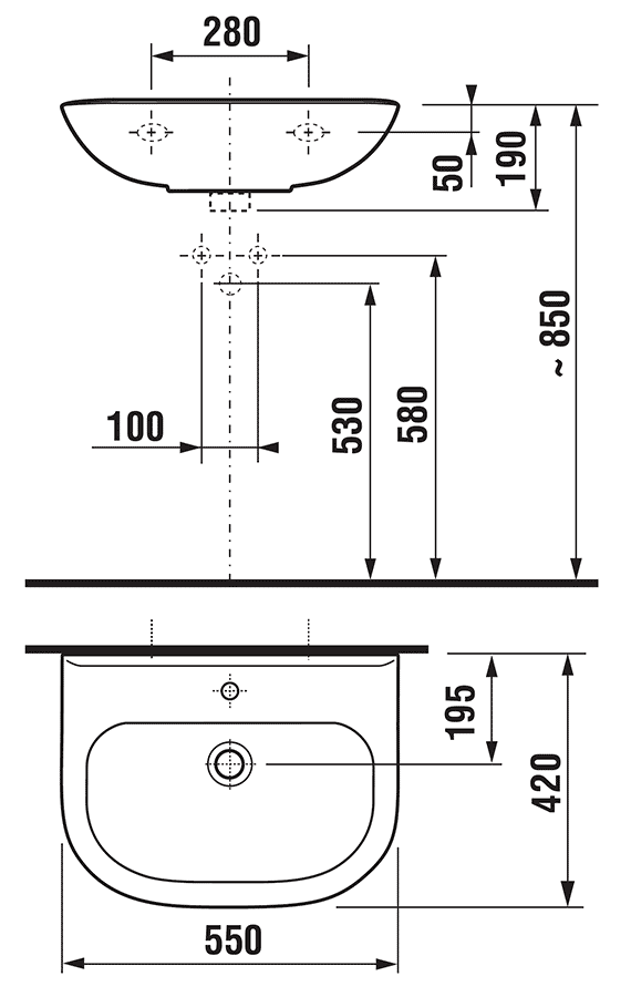 Jika Olymp 8.1061.2.000.104.9 Раковина 550х420