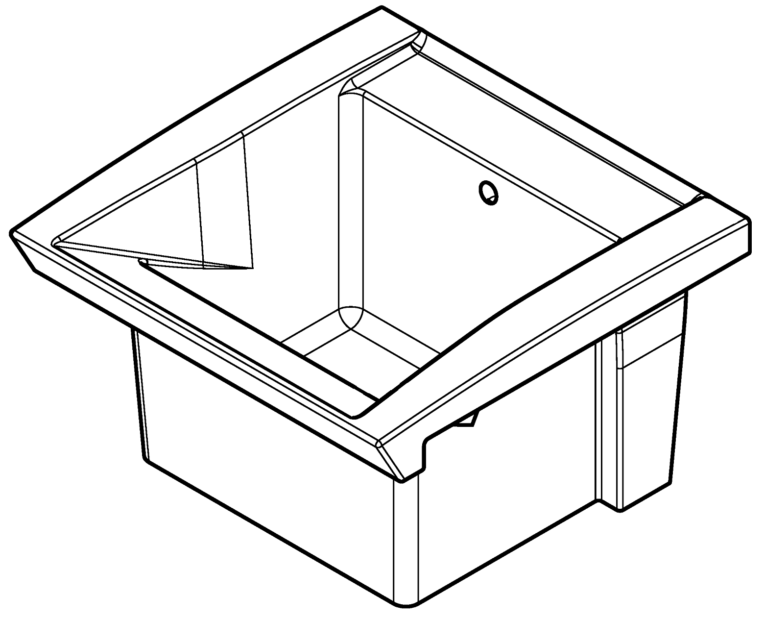 Geromin Bijoux V66B Раковина для хоз. нужд 605x605