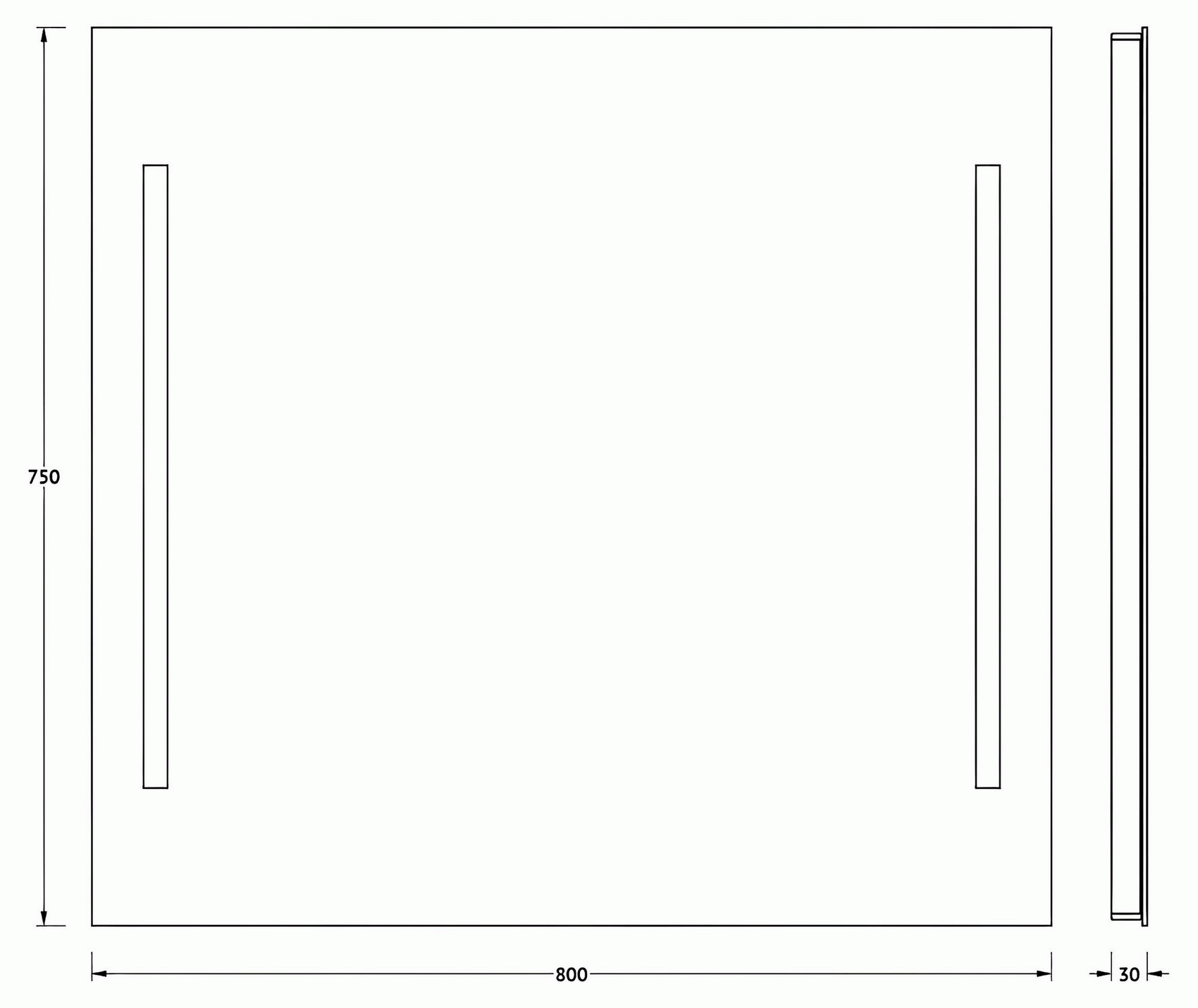 Evoform Ledline BY2117 Зеркало 80x75 с LED светильниками