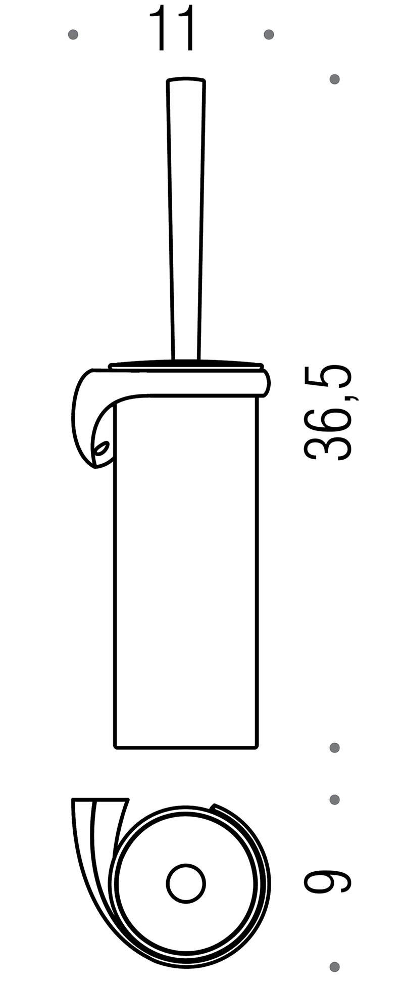 Colombo Link B2407 DX Ёршик настенный (правый)