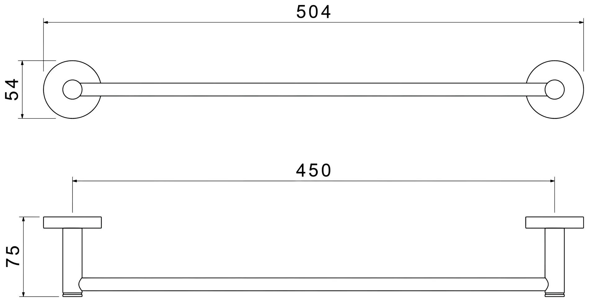 Aquatek Европа AQ4120MB Полотенцедержатель 45 см (чёрный)