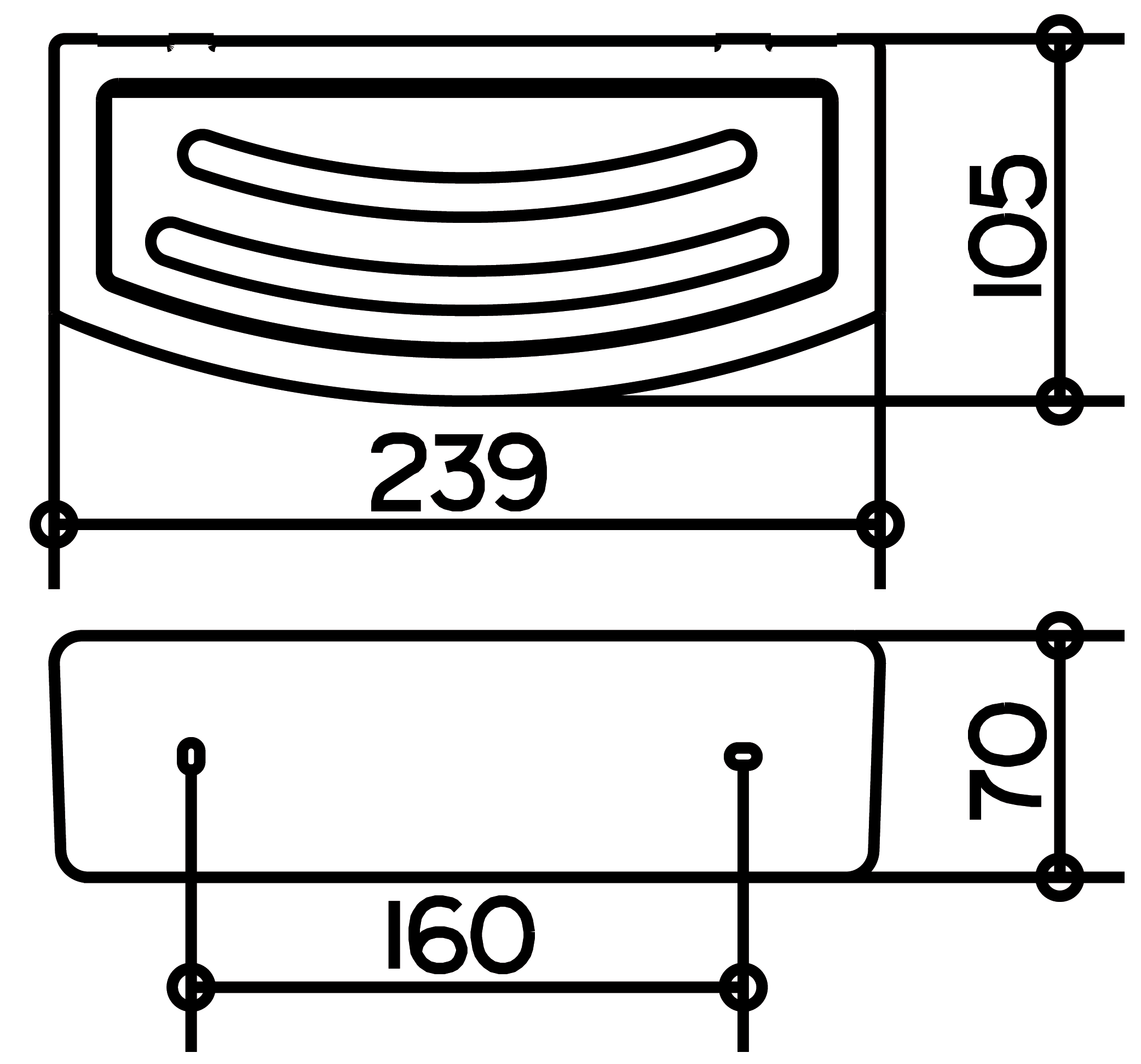 KEUCO Elegance 11658 010000 Полочка 24 см