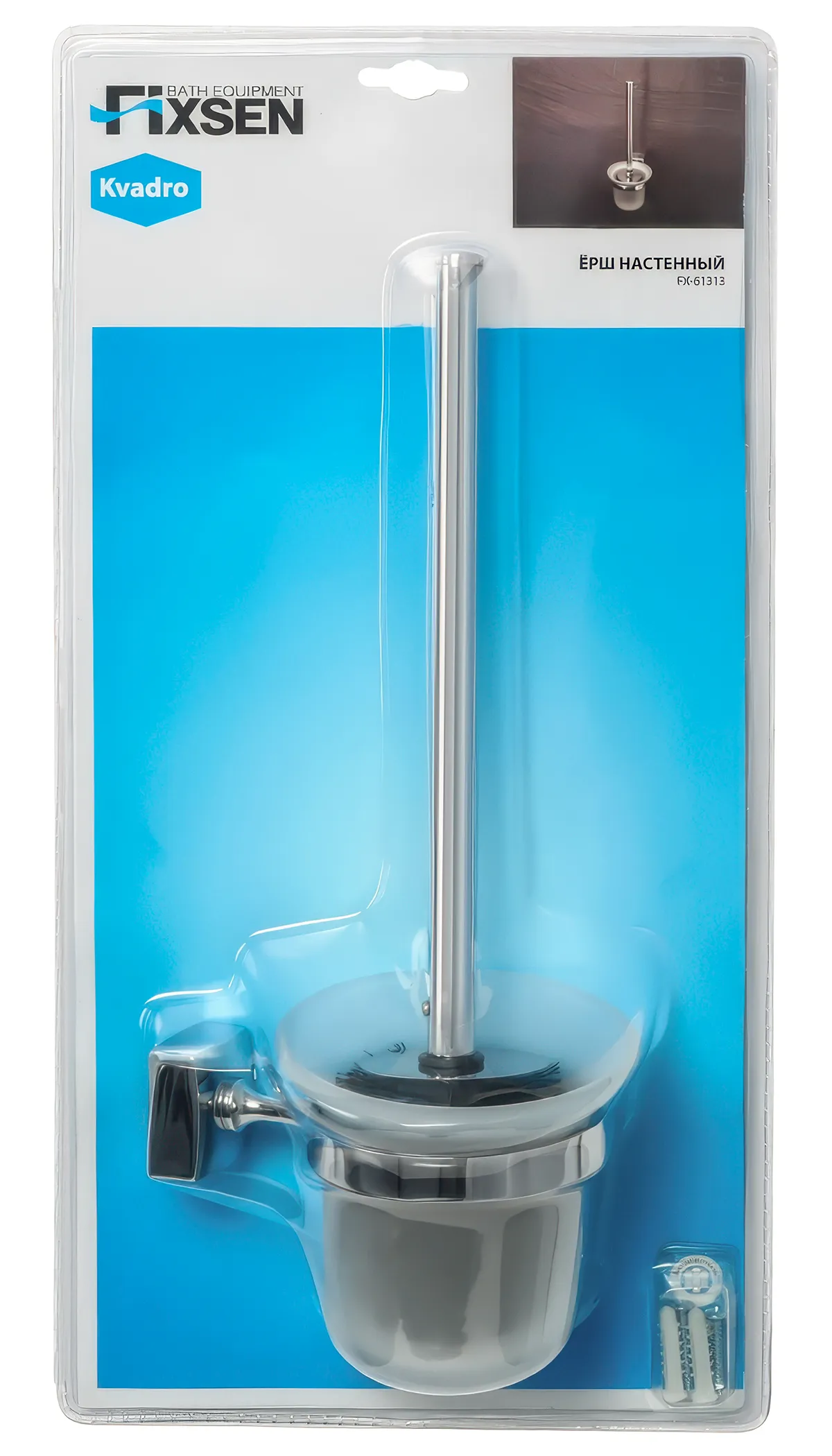 Fixsen Kvadro FX-61313 Ёршик для унитаза настенный