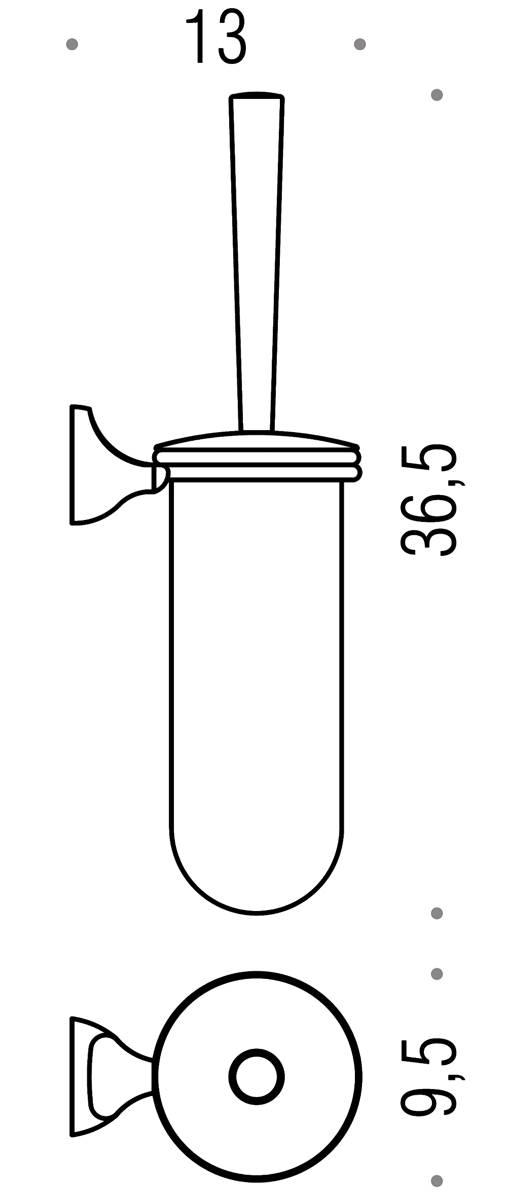 Colombo Melo B1207 Ёршик настенный