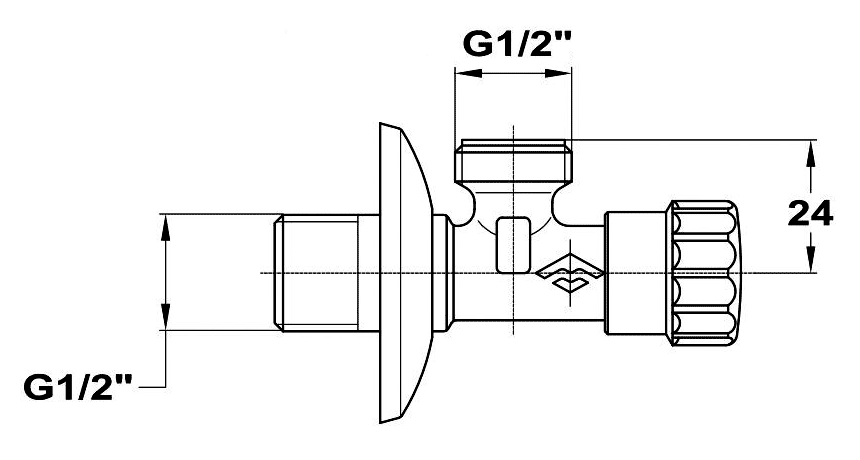 Mofem 163-0012-00 Угловой вентиль 1/2"x1/2"