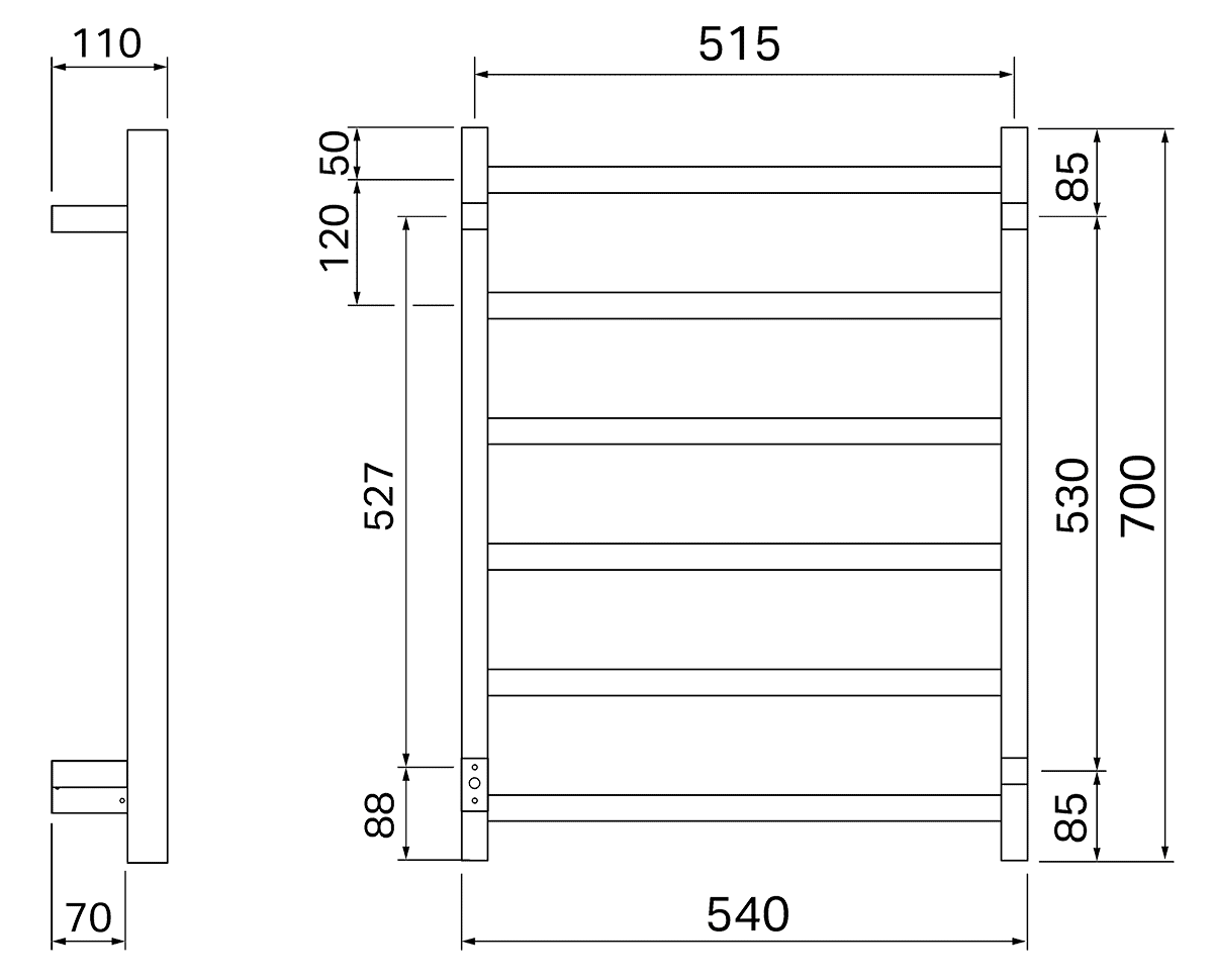 PAX Tango 3707-3 Электрический полотенцесушитель 6 ступеней 50 Вт