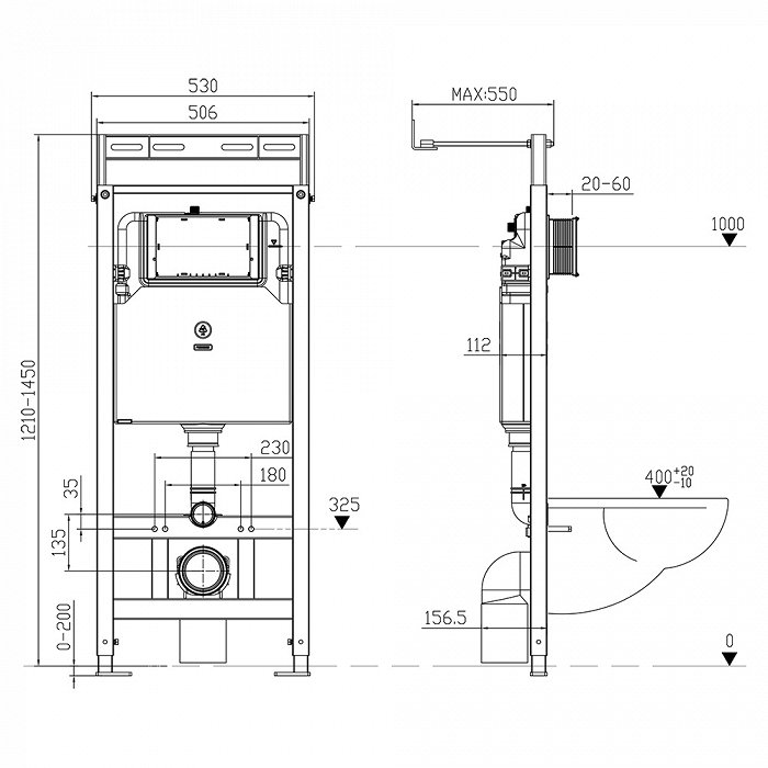 IDDIS Unifix UNI0000i32 Система инсталляции для унитаза