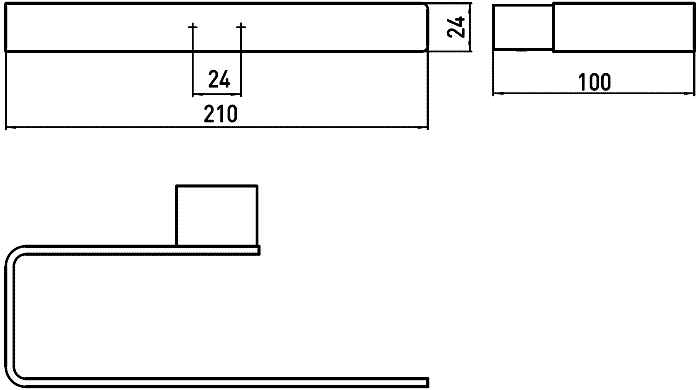 EMCO Loft 0555 001 00 Полотенцедержатель 21 см