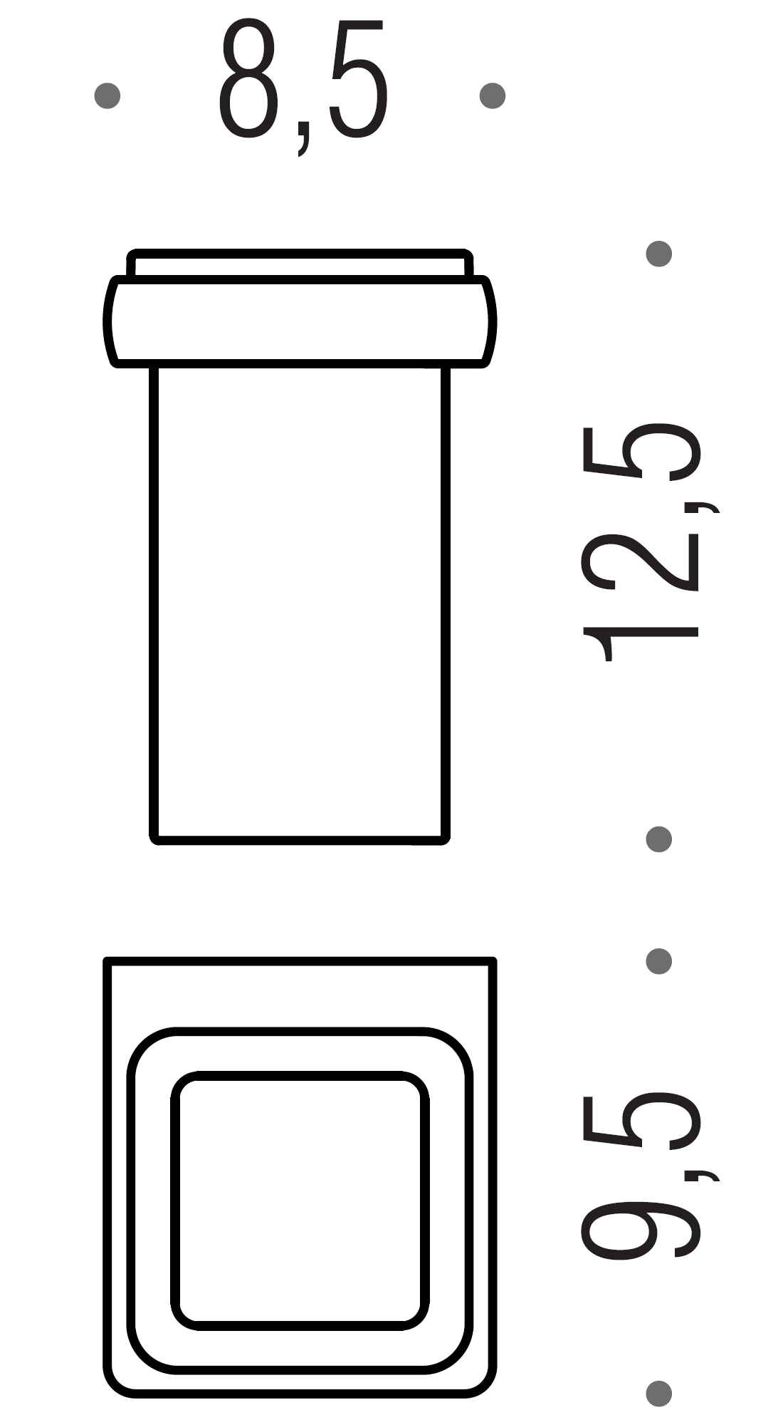Colombo lulu B6202 HPS Стакан настенный (золото)