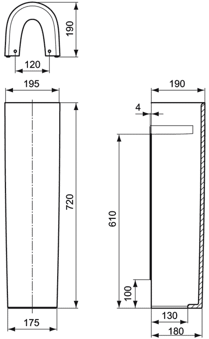 Ideal Standard Connect E7973 01  Пьедестал для раковины