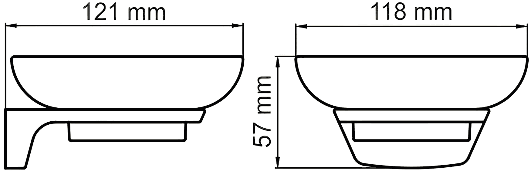 WasserKraft Elbe K-7229 Мыльница настенная (чёрный)