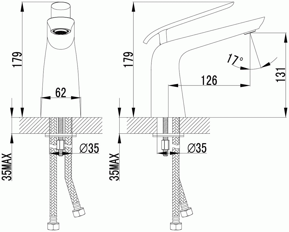 Lemark Melange LM4906CW Смеситель для раковины