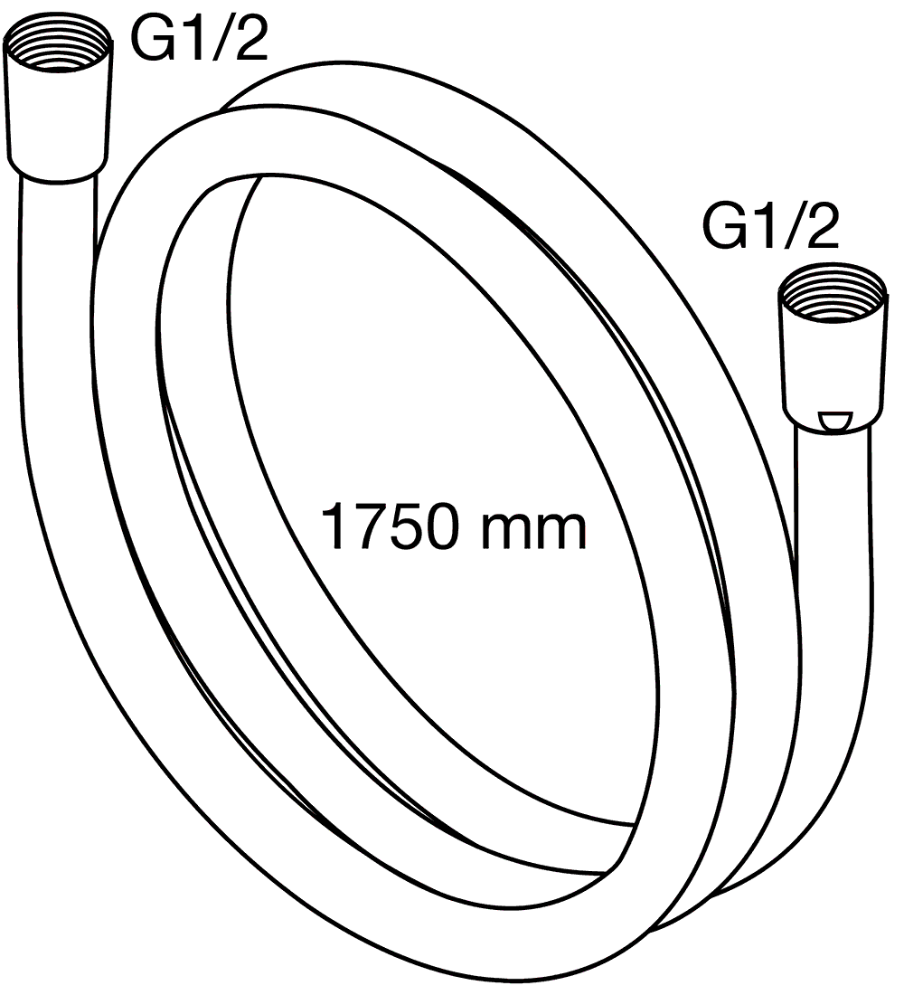 Damixa 760400164 Душевой шланг 1.75 м 1/2"x1/2"