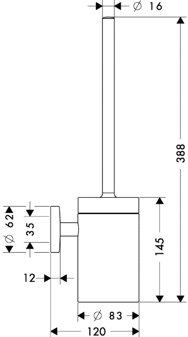 Hansgrohe Logis 40522 000  Ёршик настенный