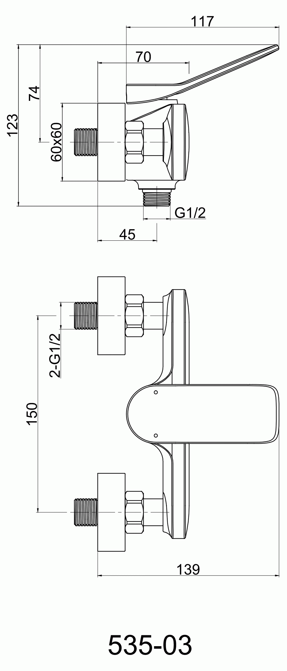 Cersanit Odra 63052 Смеситель для душа