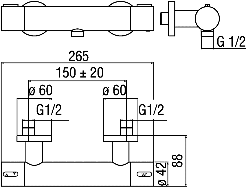 Nobili Likid LK00030  Термосмеситель для душа