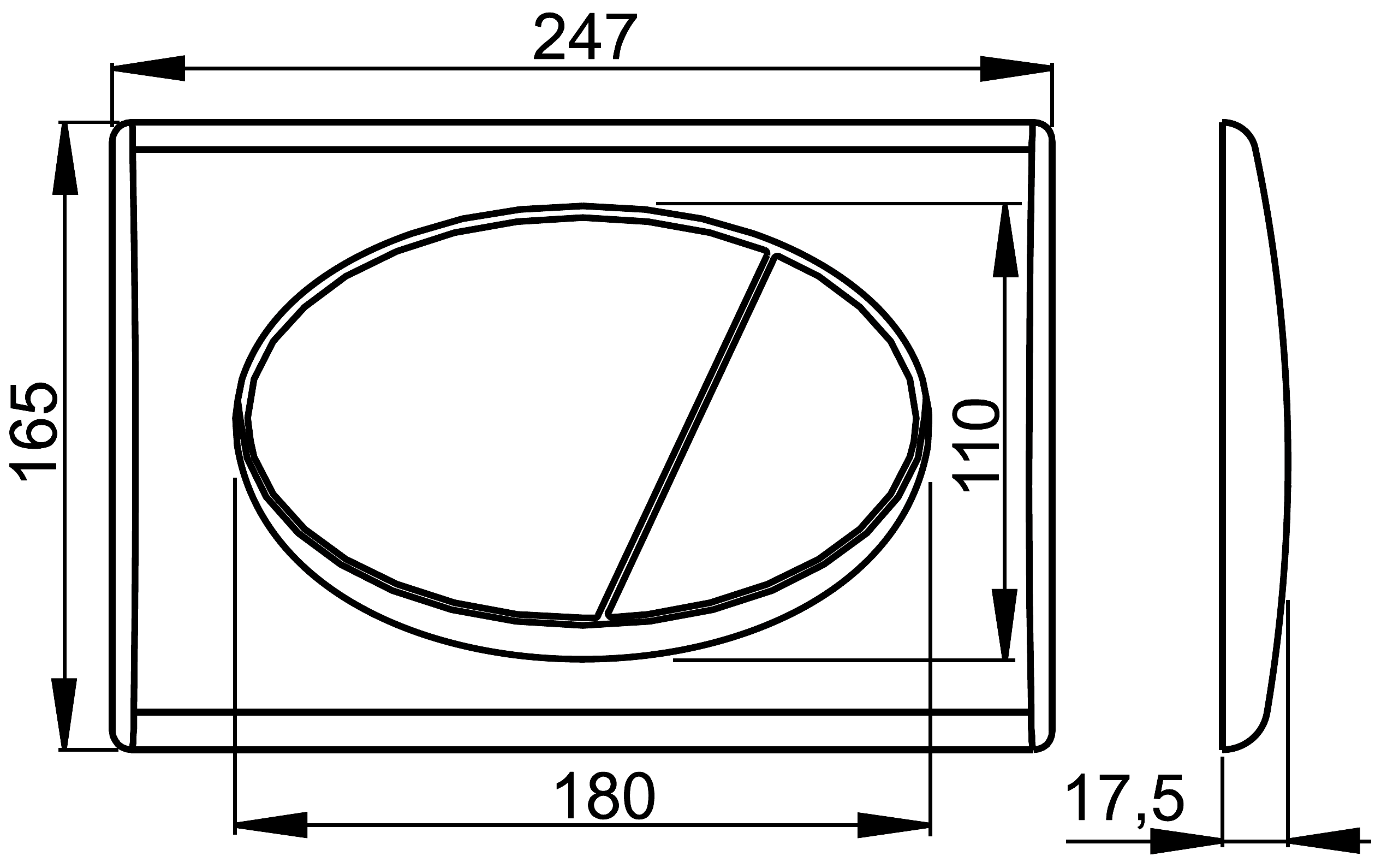 Alcaplast M70 Кнопка смыва для унитаза (белый)