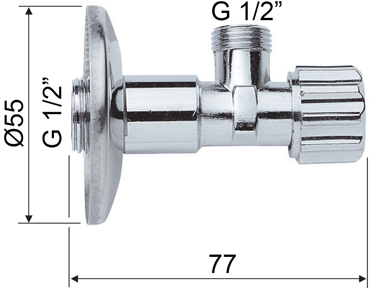 Remer 1171212 Вентиль угловой 1/2"x1/2"