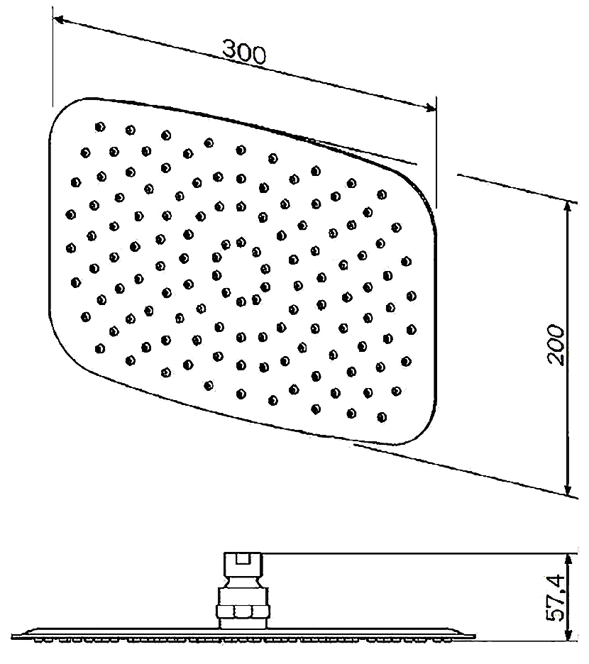 AM·PM  F05S0006 Верхний душ 300x200