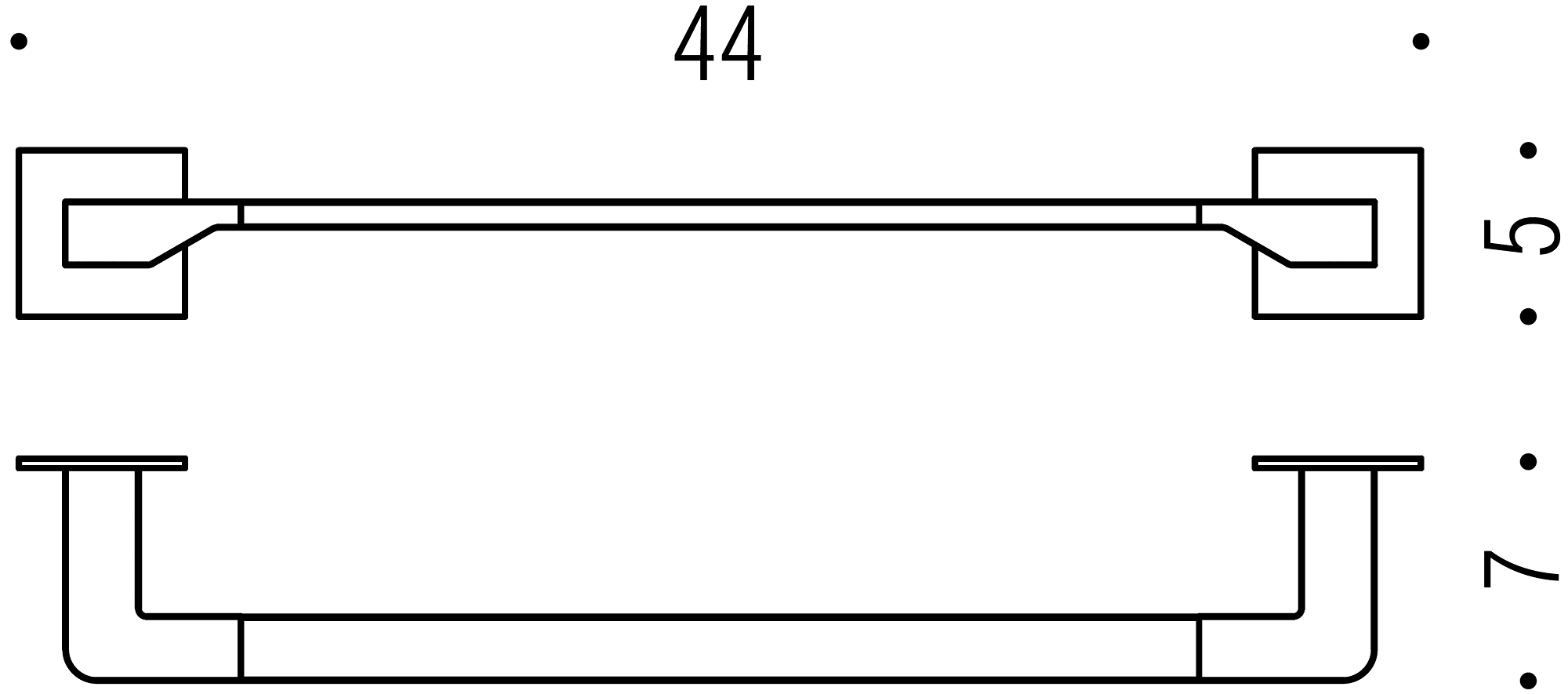 Colombo Forever B2909 Полотенцедержатель 44 см