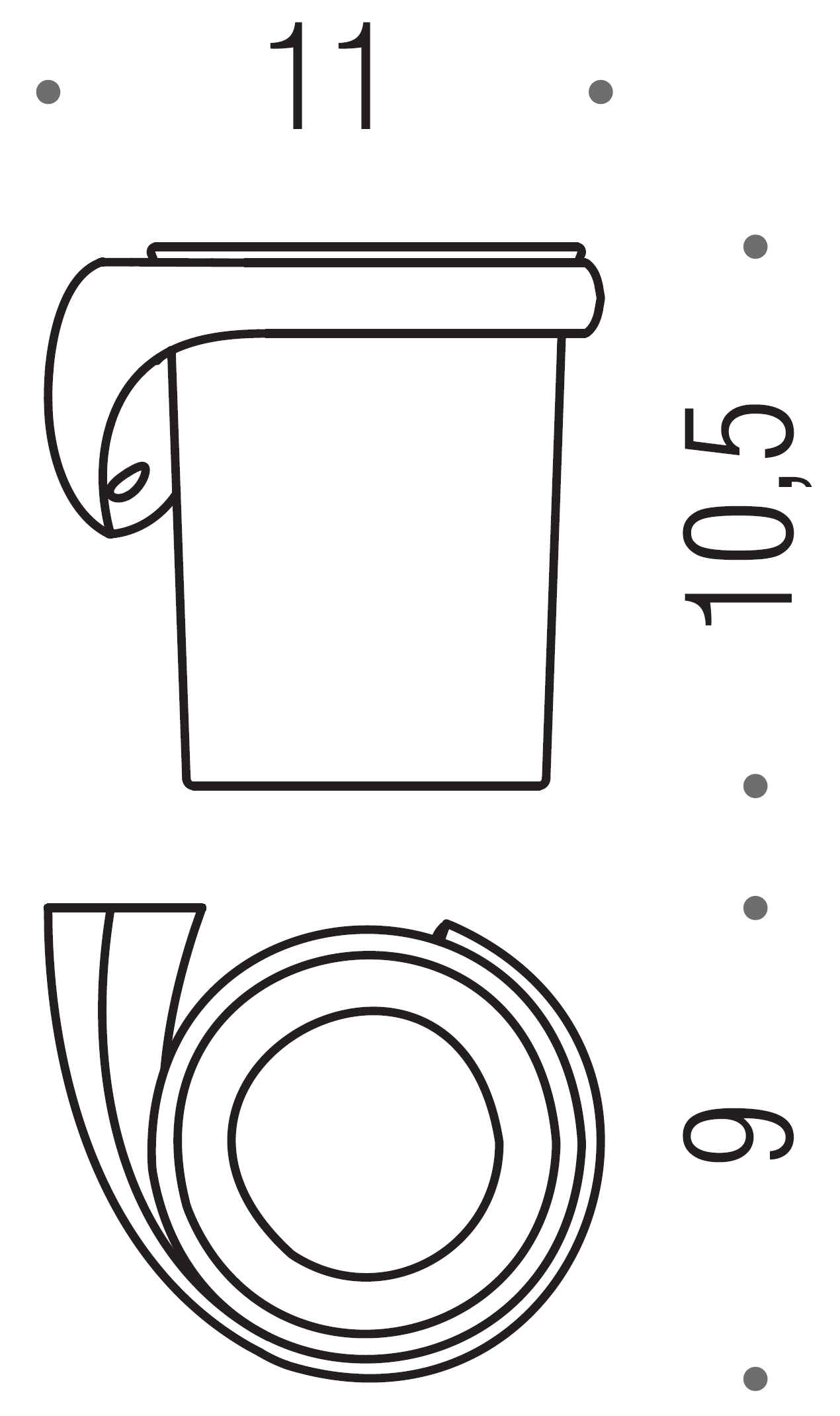 Colombo Link B2402 DX Стакан настенный (правый)