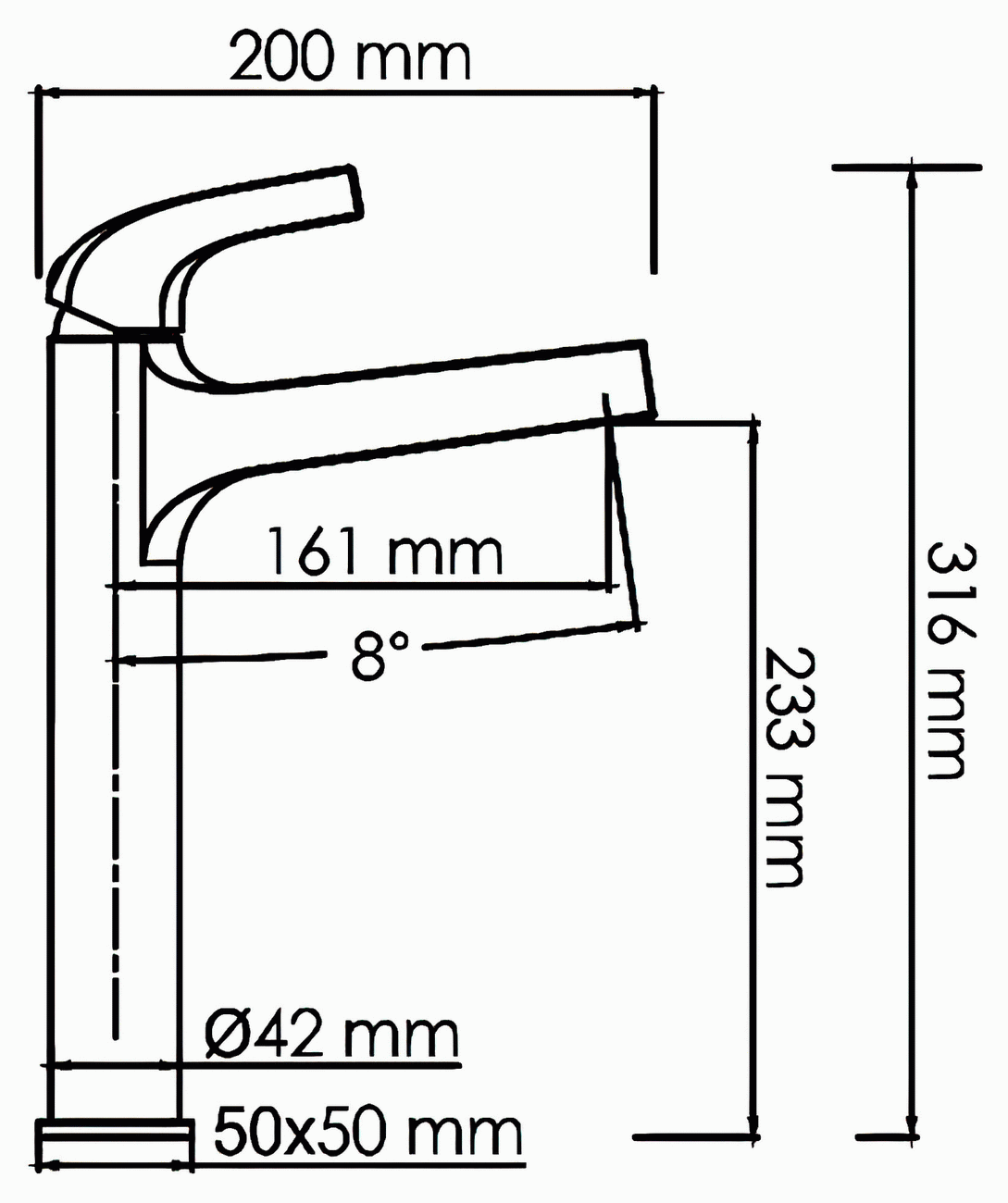 WasserKraft Sauer 7103H Смеситель для свободностоящей раковины (золото)