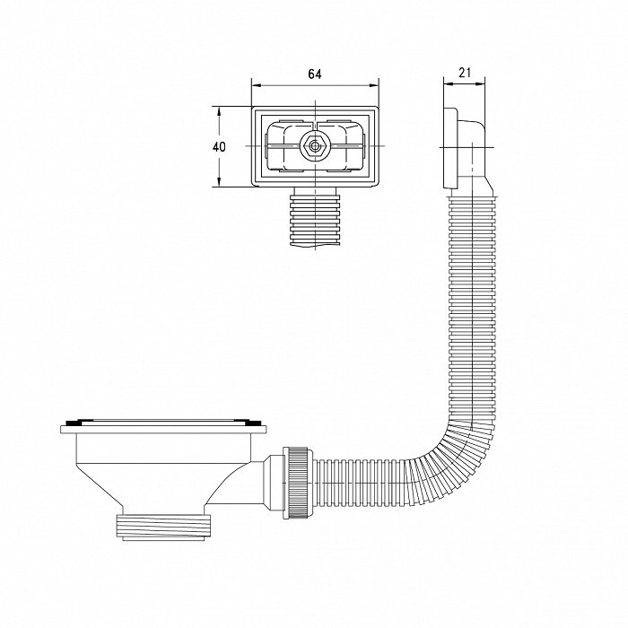 IDDIS 011UPS0i84 Сливной выпуск 114x1-1/2" с переливом