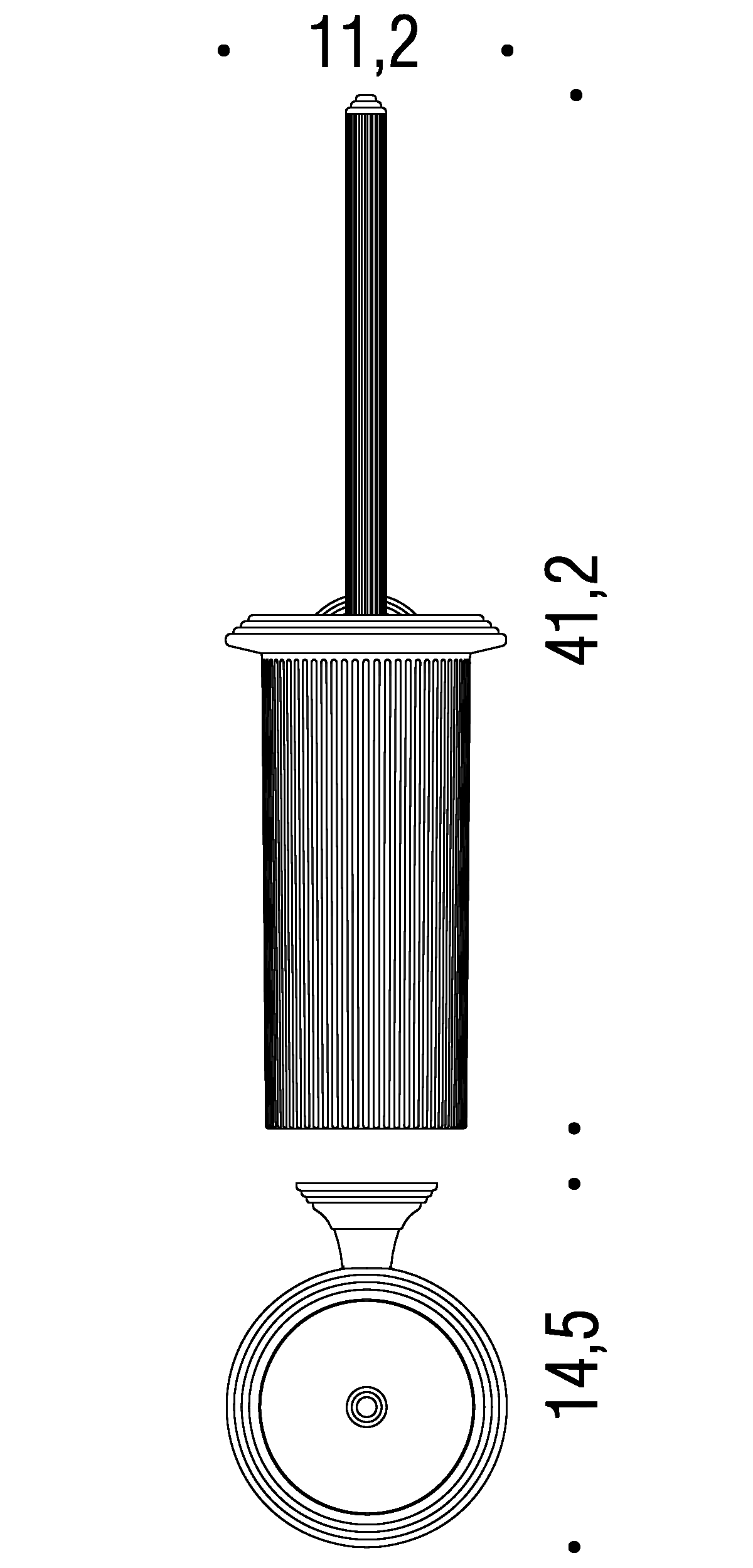 Colombo Hermitage B3307 HPS Ёршик для унитаза настенный (золото)