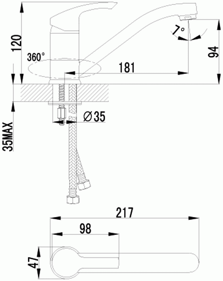 Lemark Plus Strike LM1104C Смеситель для кухни