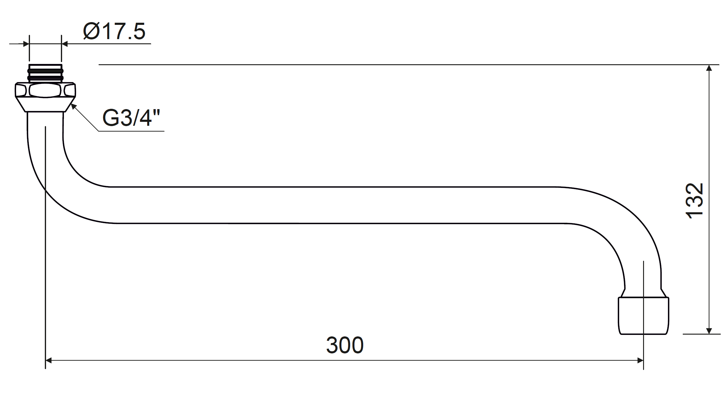 Mofem 273-0009-06 Излив S300 для смесителя на ванну
