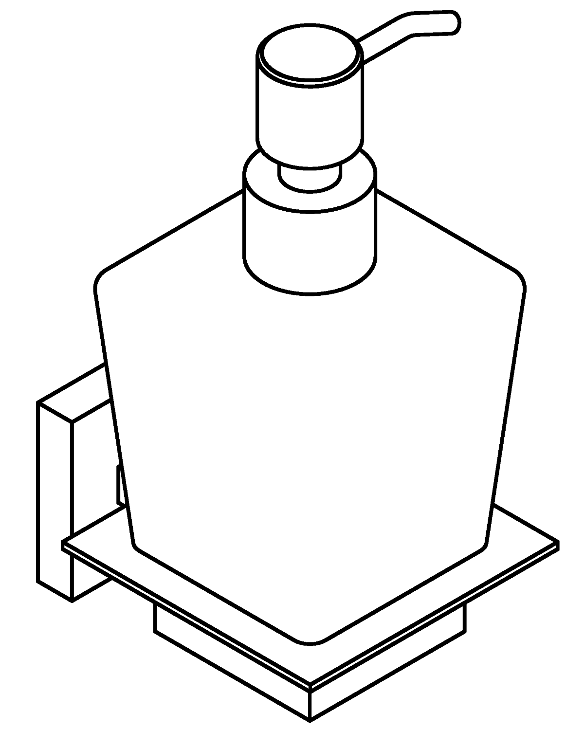 Rainbowl Cube 2788-5 Диспенсер для жидкого мыла (хром)