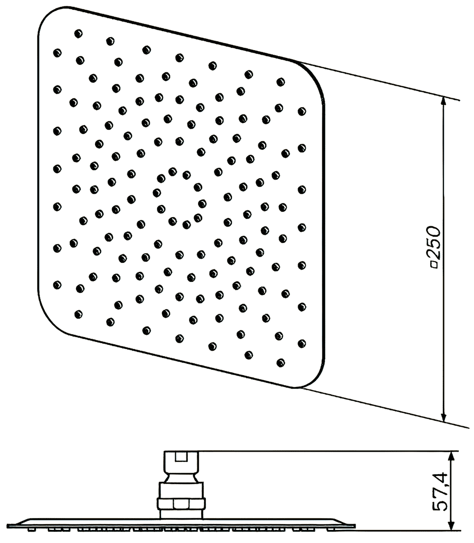 AM·PM F05S0002 Верхний душ 250x250