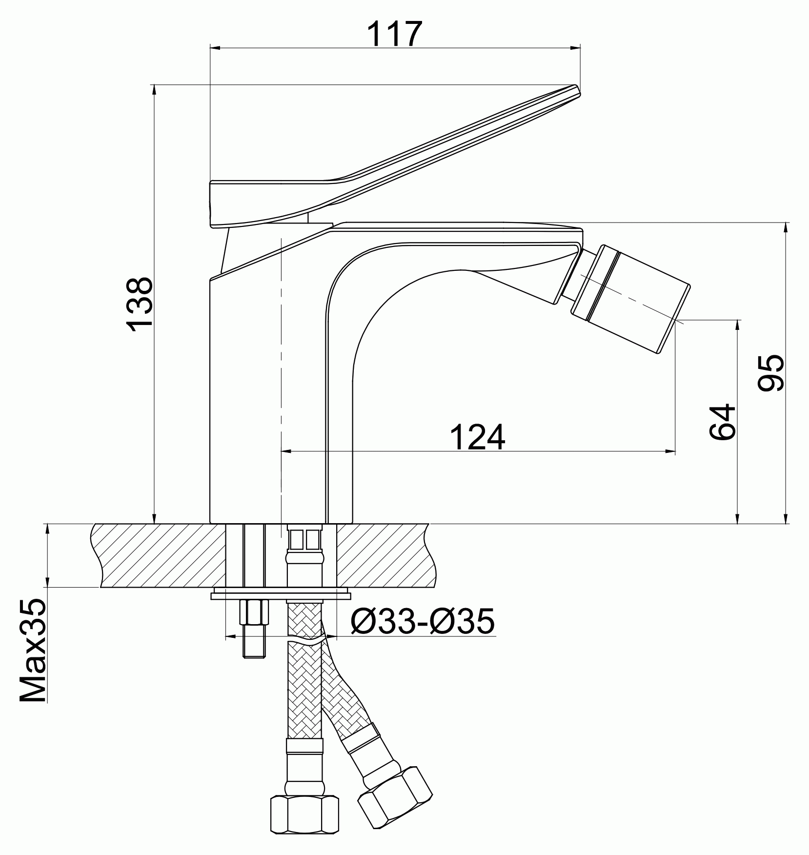 Cersanit Odra 63053 Смеситель для биде