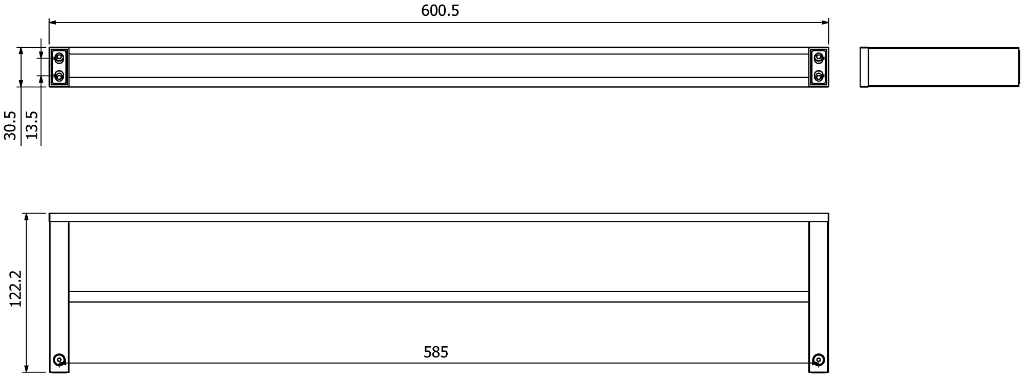 Langberger Vico 36002A Полотенцедержатель двойной 60 см