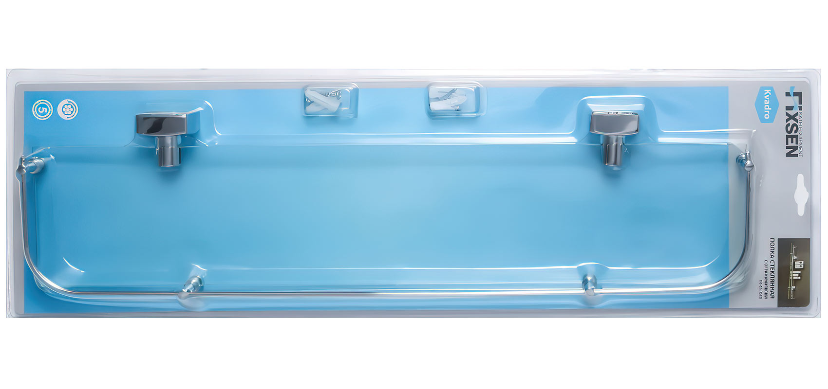 Fixsen Kvadro FX-61303B Полка 60 см с ограничителем